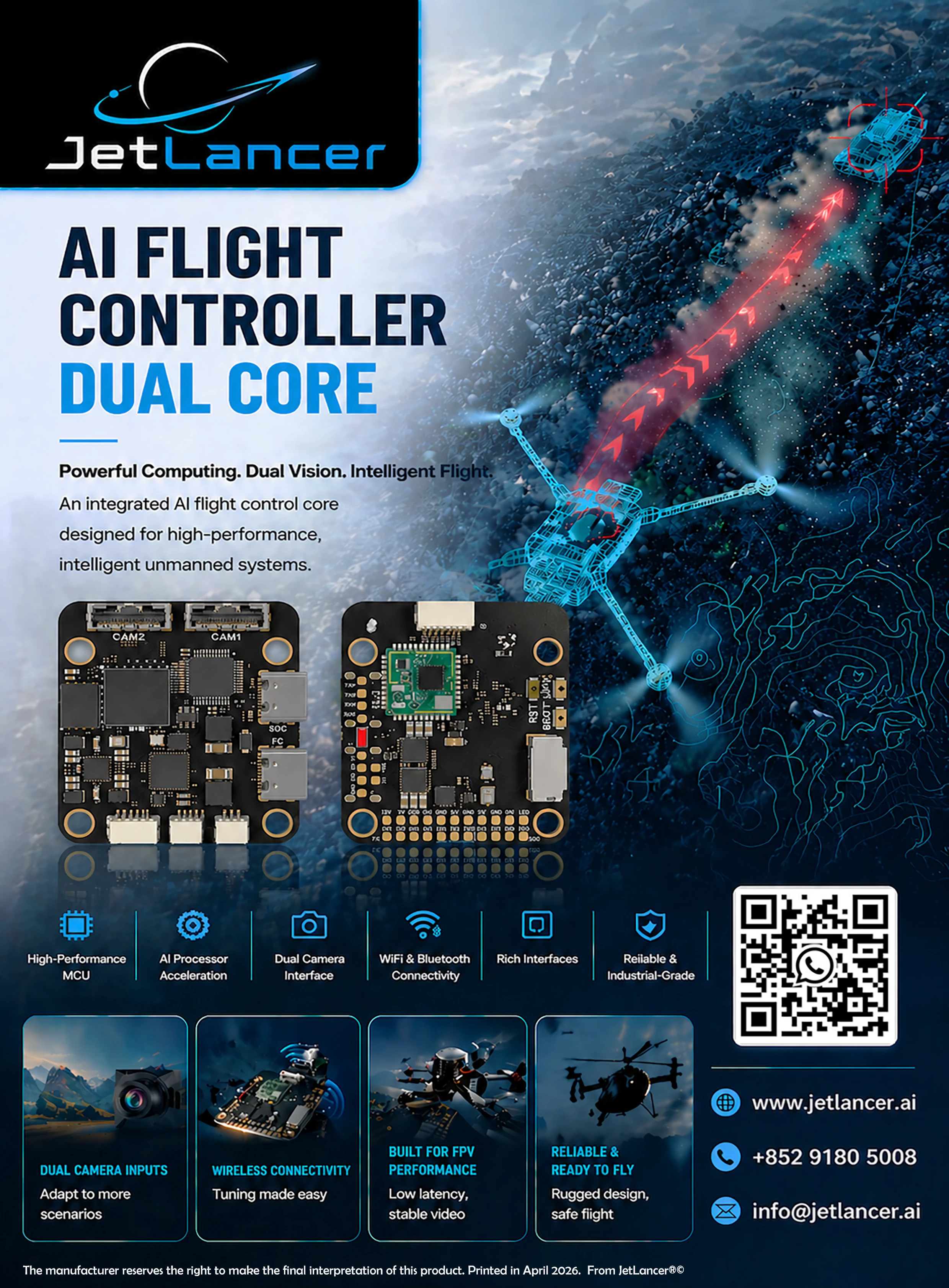 JetLancer AI FC V1 front side product poster